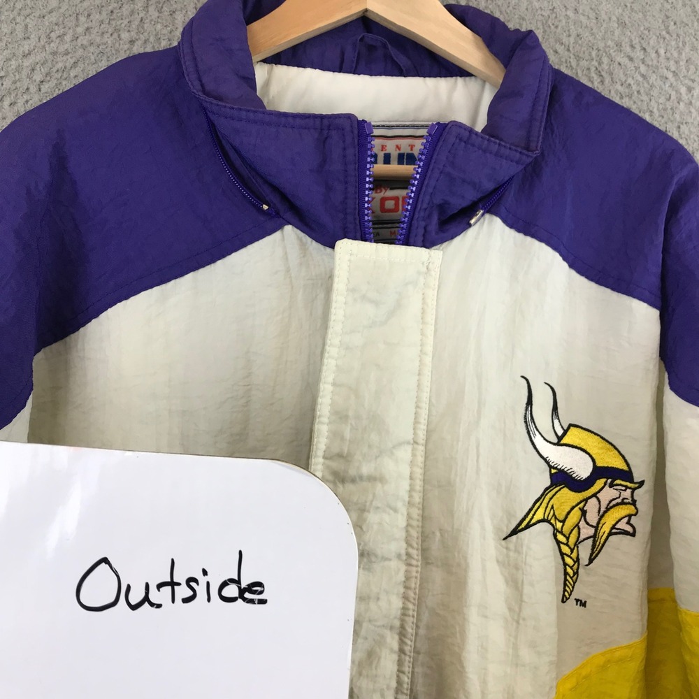 Vintage Minnesota Vikings APEX ONE NFL Track Jacket Windbreaker Purple M - Picture 11 of 11